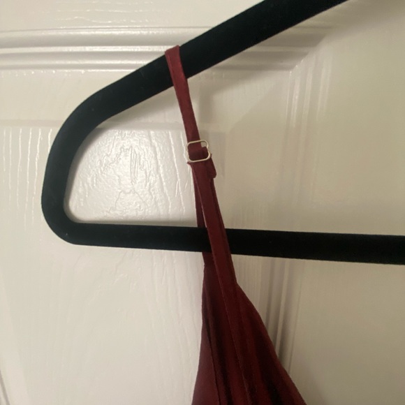 Lulu’s Constantine Burgundy Satin Maxi - Picture 8 of 12